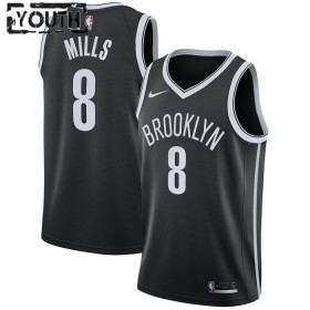 Camiseta Niños NBA Brooklyn Nets Patty Mills 8 2022-23 Nike Icon Edition Negro Swingman